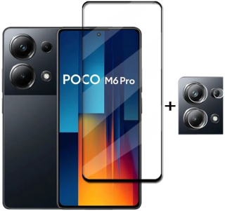 Tvrdené sklo Poco M6 Pro + sklo fotoaparátu