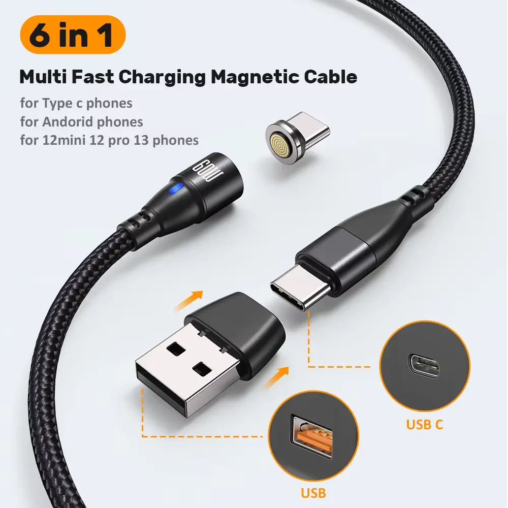 usb kabel na magnet typ C