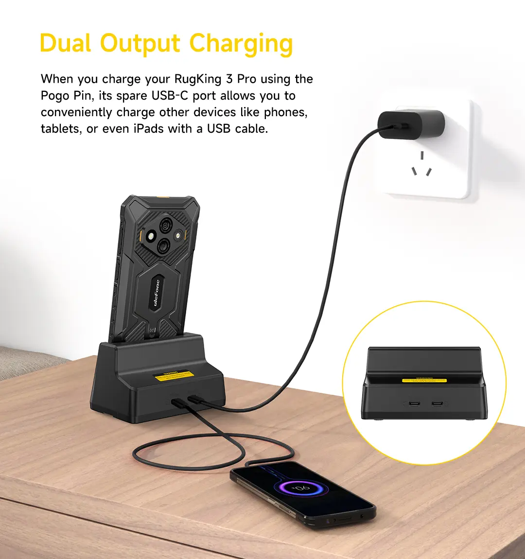 Ulefone RugKing 3 Pro nabijaci dock