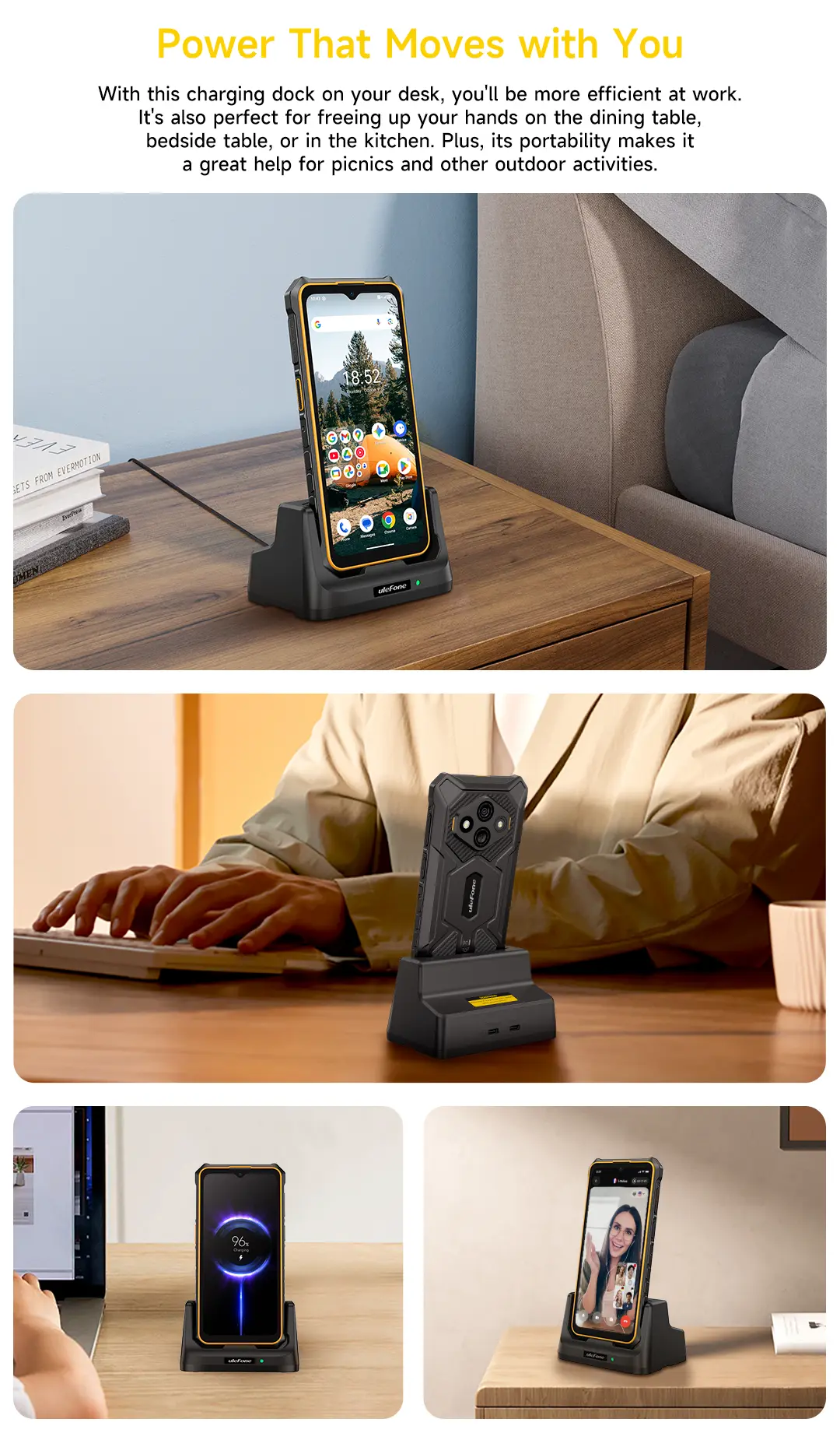 Ulefone RugKing 3 Pro nabijaci dock