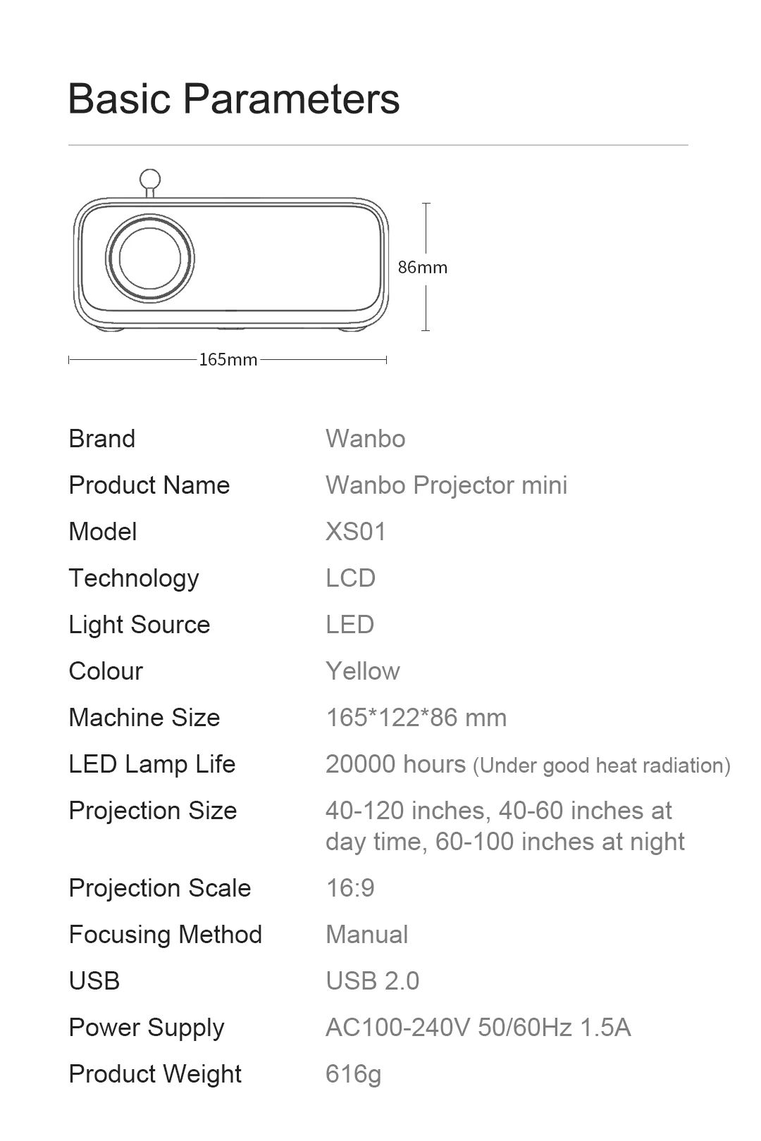 Xiaomi Wanbo X1 Mini