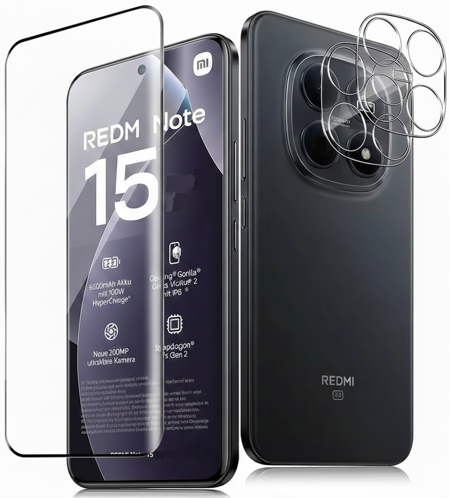 Tvrdené 3D sklo Xiaomi Redmi Note 15 5G + sklo fotoaparátu