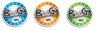 NFC štítok Boogy samolepka (3ks)